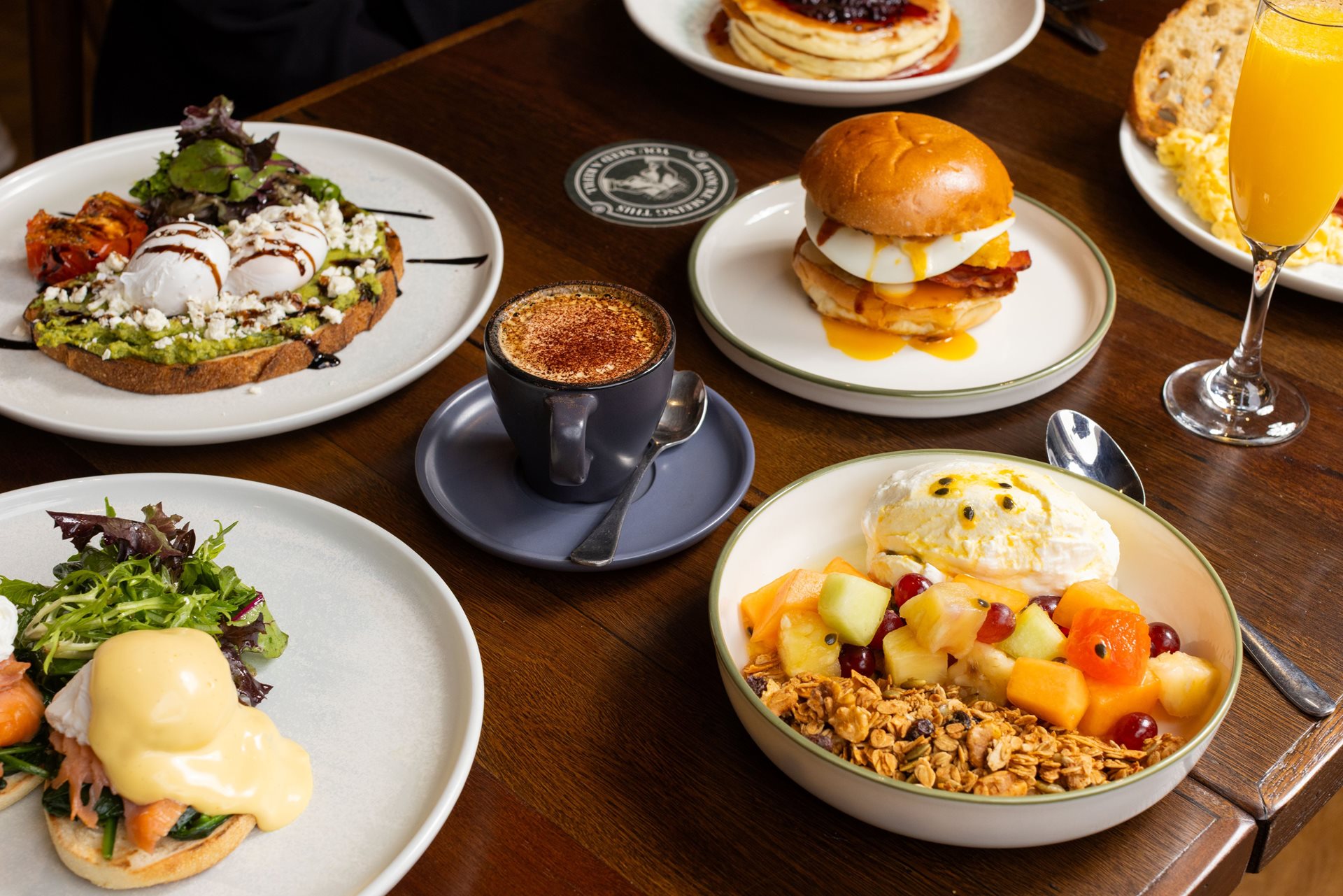 Breakfast dishes at Fortune of War Bistro 1828